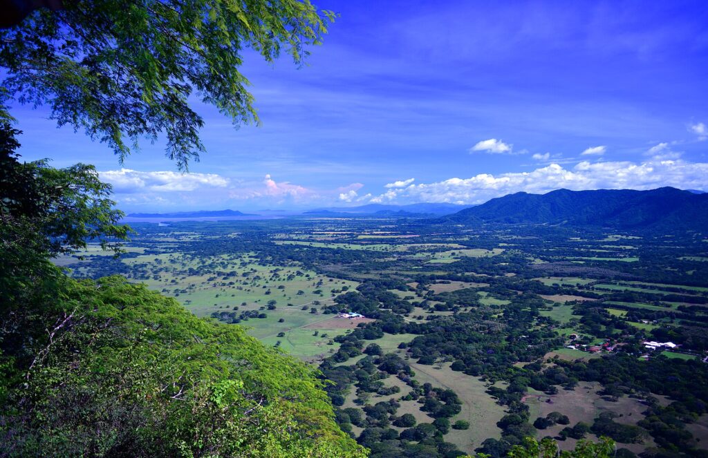 Rolling green hills of the Nicoya Peninsula, Costa Rica
